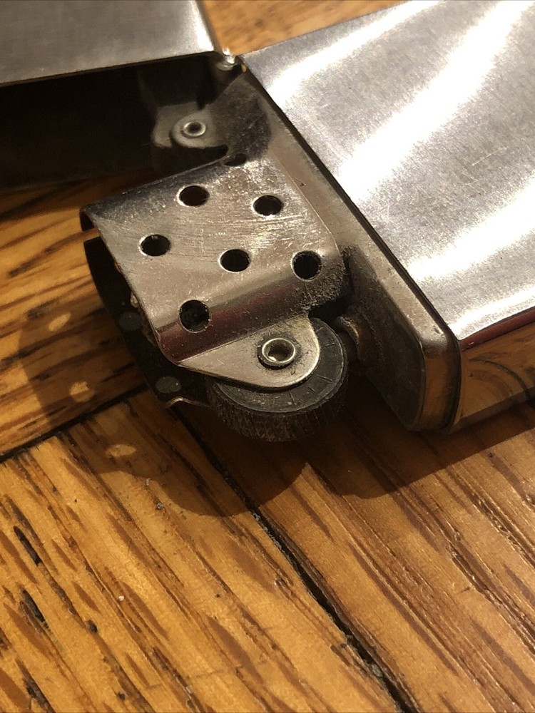 1994 Zippo Brushed Chrome Lighter - “ Moe” Engraved - EXC