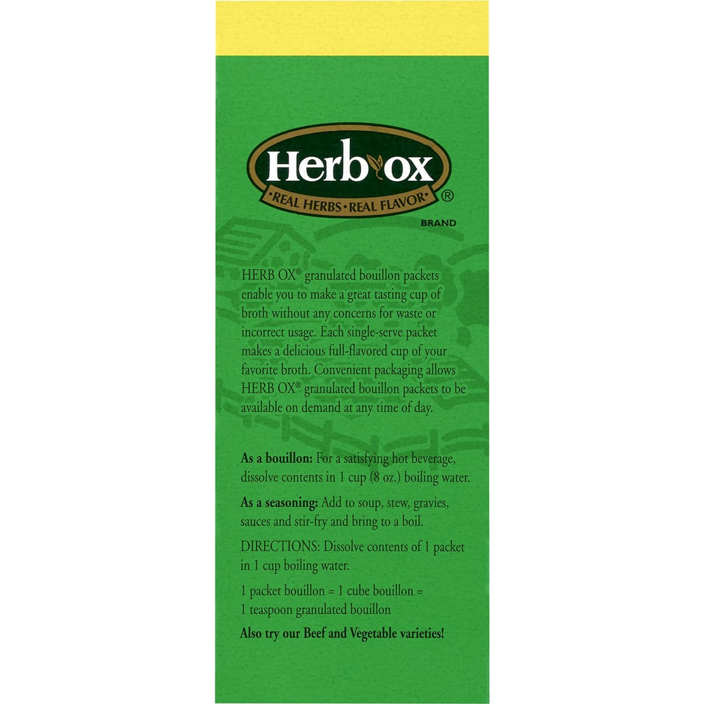 Herb-Ox Sodium Free Bouillon Bundle,`Beef and Chicken, 100 Total Packets
