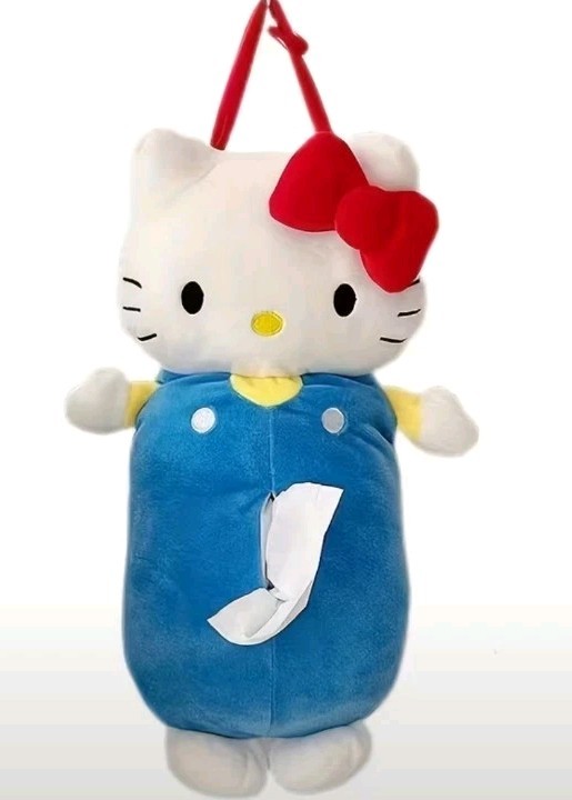 Hanging Kitty Tissue Despenser, Plush! Back load & Pull In Front ,Unisex