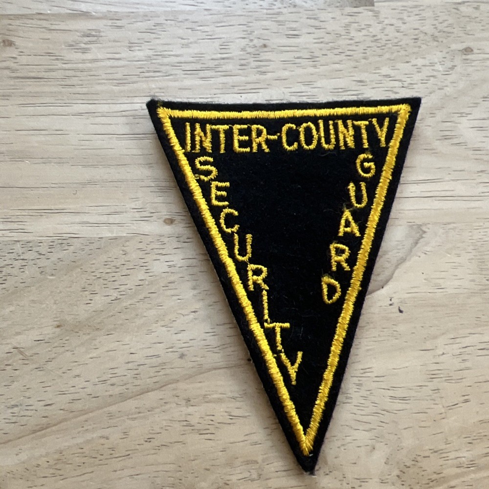 VTG Rare Inter-county Fla Security Guard Patch New