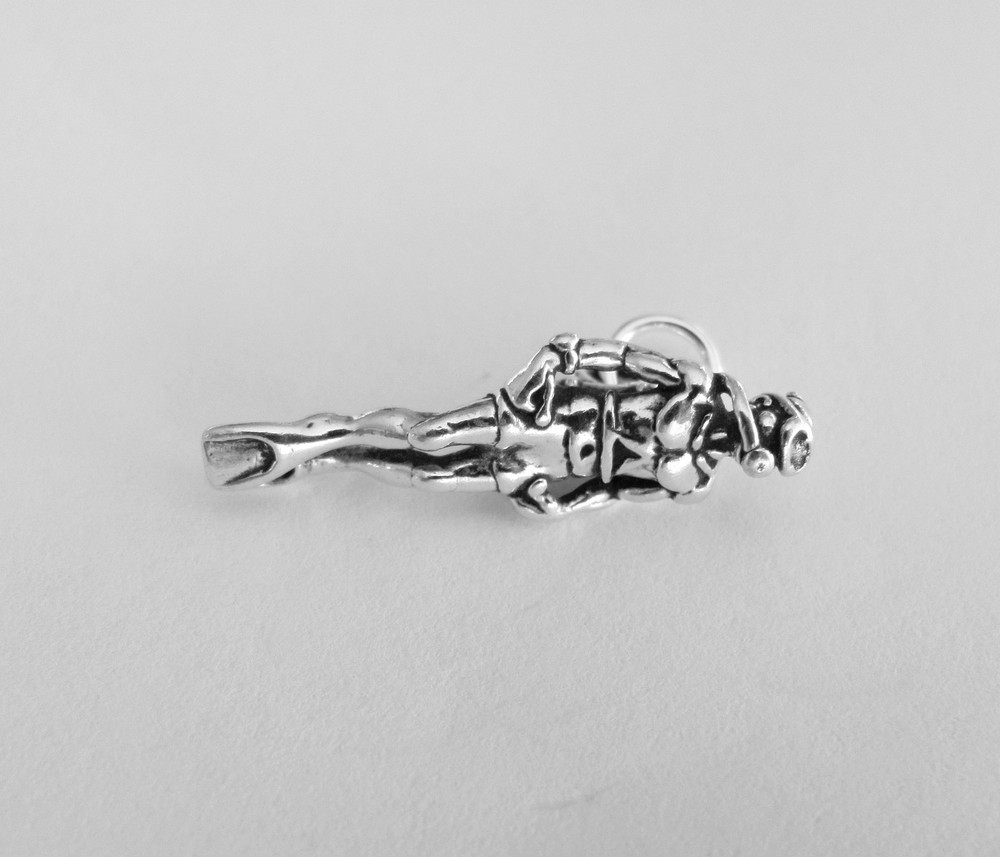 Sterling Silver Scuba diver charm