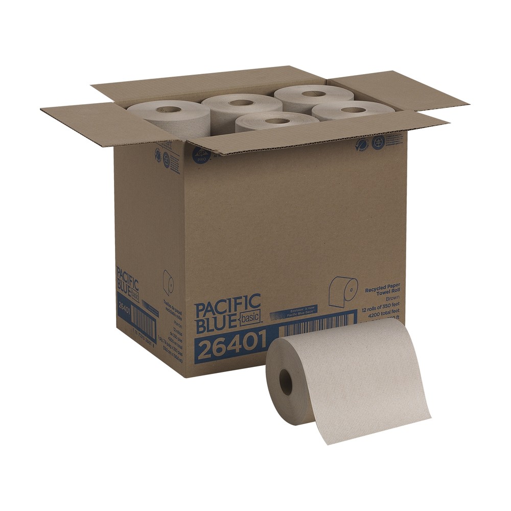 Pacific Blue Basic Paper Towel Hardwound Roll 12 Pack(s) 1 Towels/ Pack