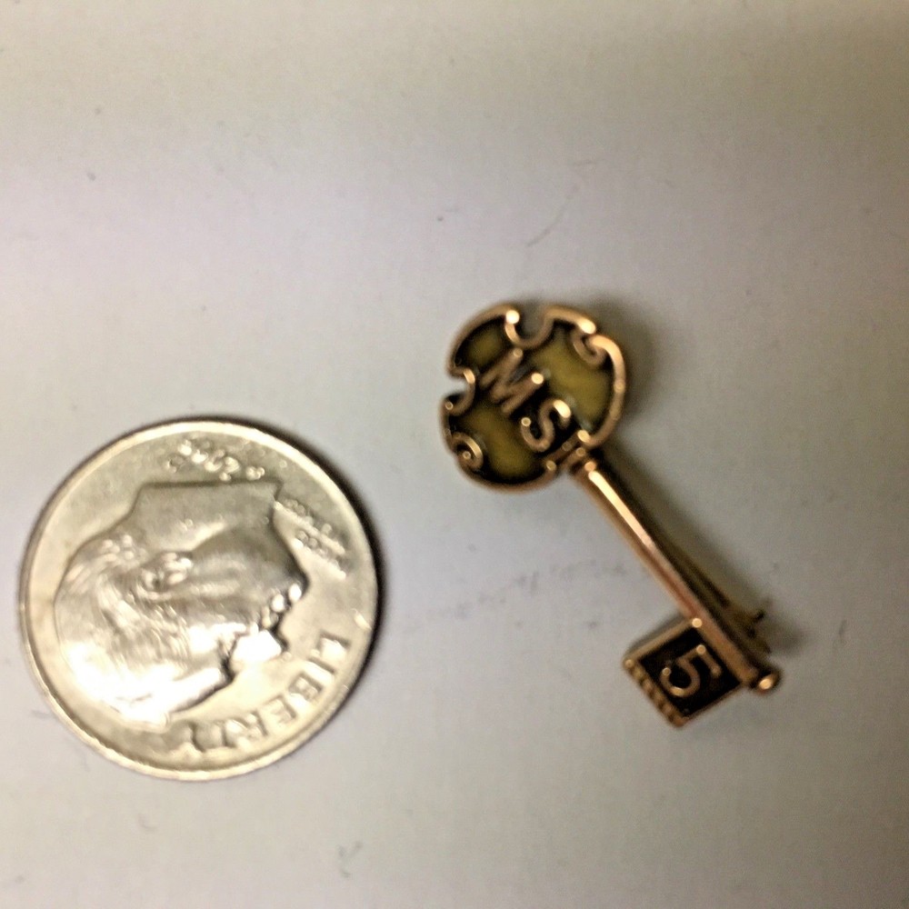 Vintage Key 5 Year Pin
