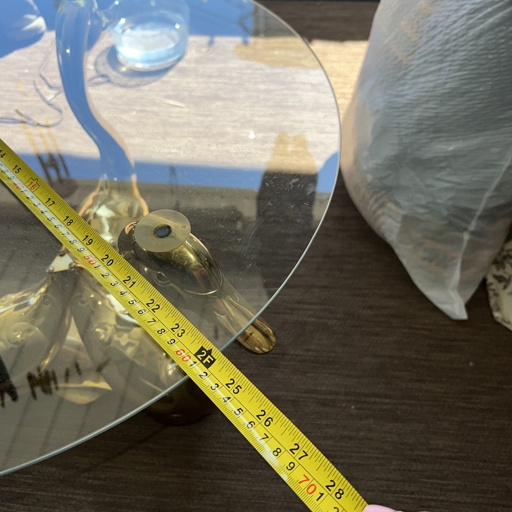 Brass Vintage Swan/ Goose/duck Coffee Table/ Side Table