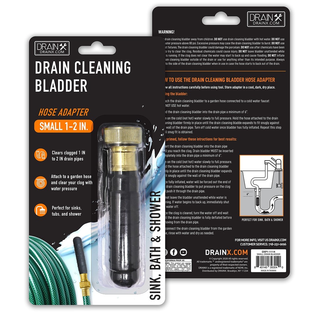 Hydro Pressure Drain Cleaning Bladder, Fits 1