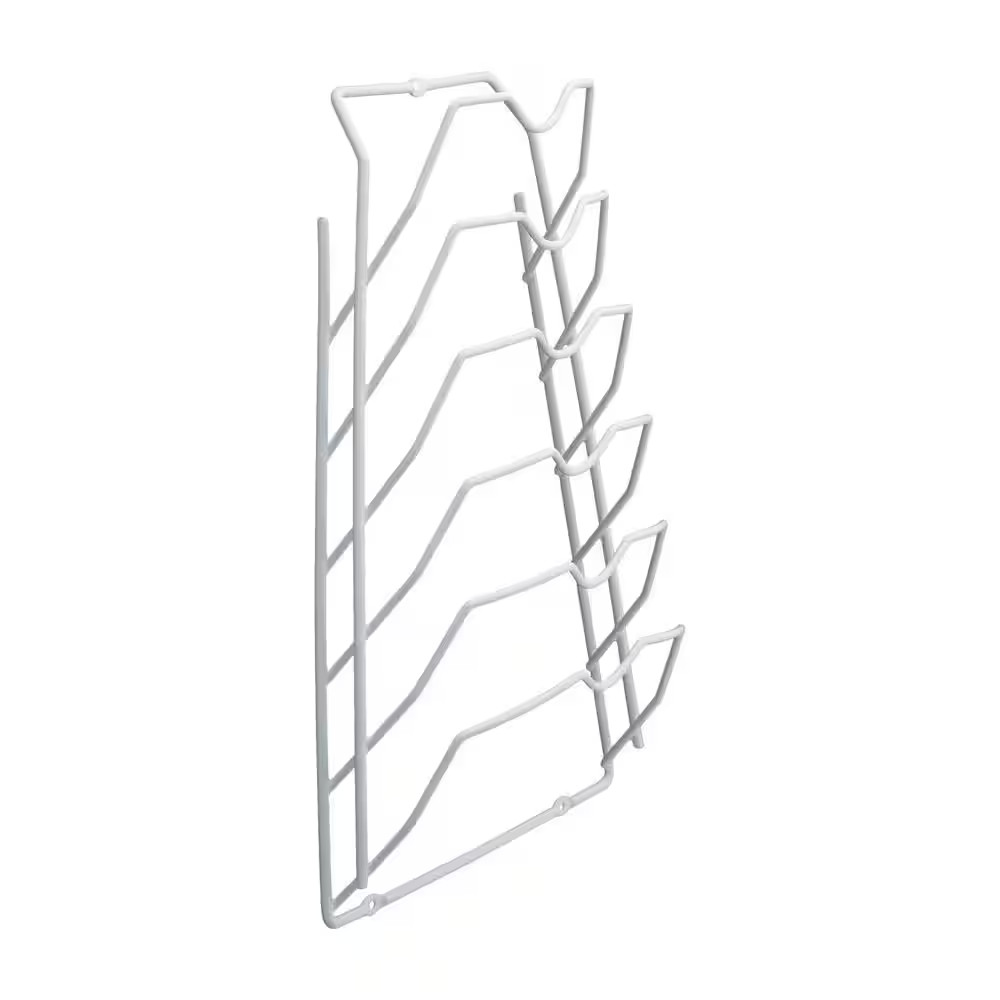White Lid Rack Cabinet Door Organizer