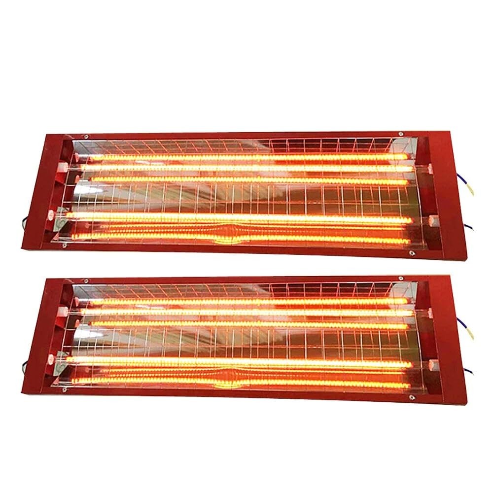 GUDBYWXB Paint Curing Systems, 2Pcs 2000W Spray Baking Booth 2000W, Red