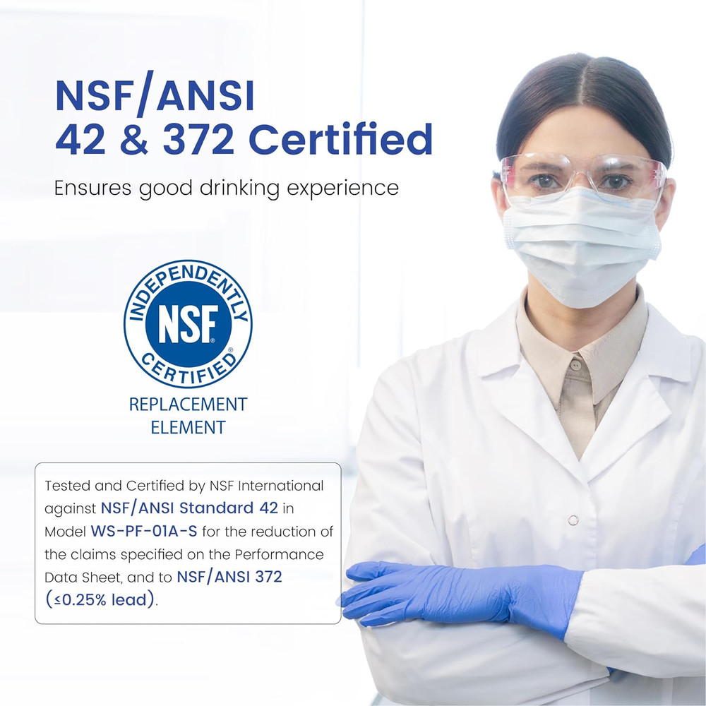 Filter Replacement for All Waterdrop® Pitcher Filtration System, Fits Waterdrop