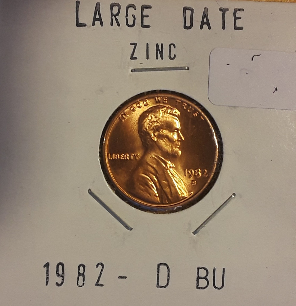 1982D Lincoln Penny - Large Date