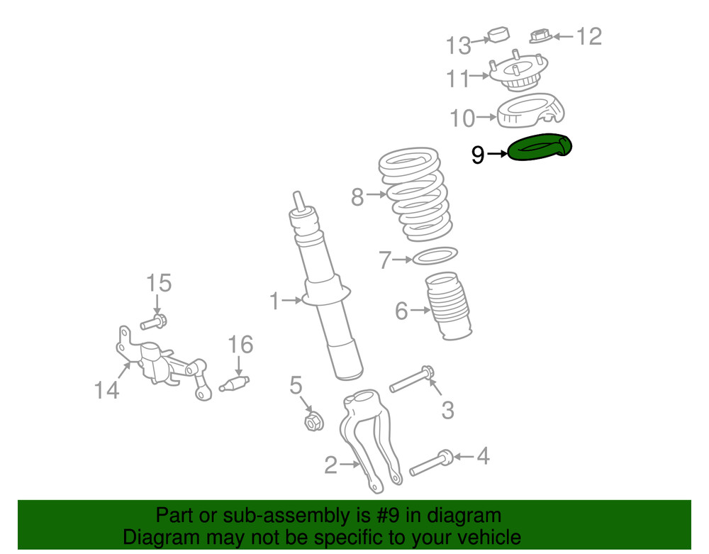 Genuine Jaguar Upper Spring Insulator T2R4357