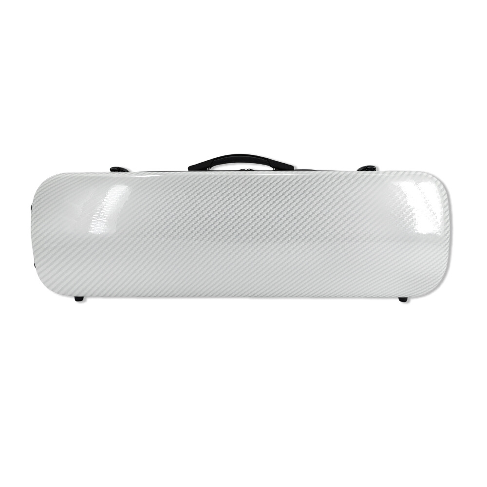 Violin Hard Case 4/4 Full Size Composite Carbon fiber with BackStraps, White