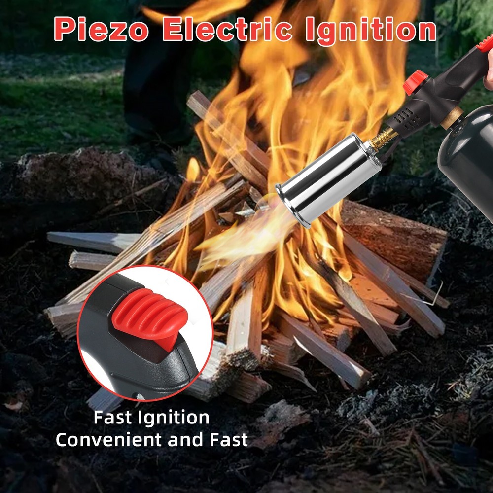 DOMINOX Powerful Propane Torch Grill & Cooking, Adjustable Campfire Starter
