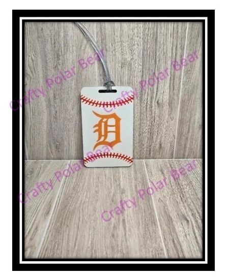 Luggage Tag Tigers Themed Design w/Strap Loop Handmade