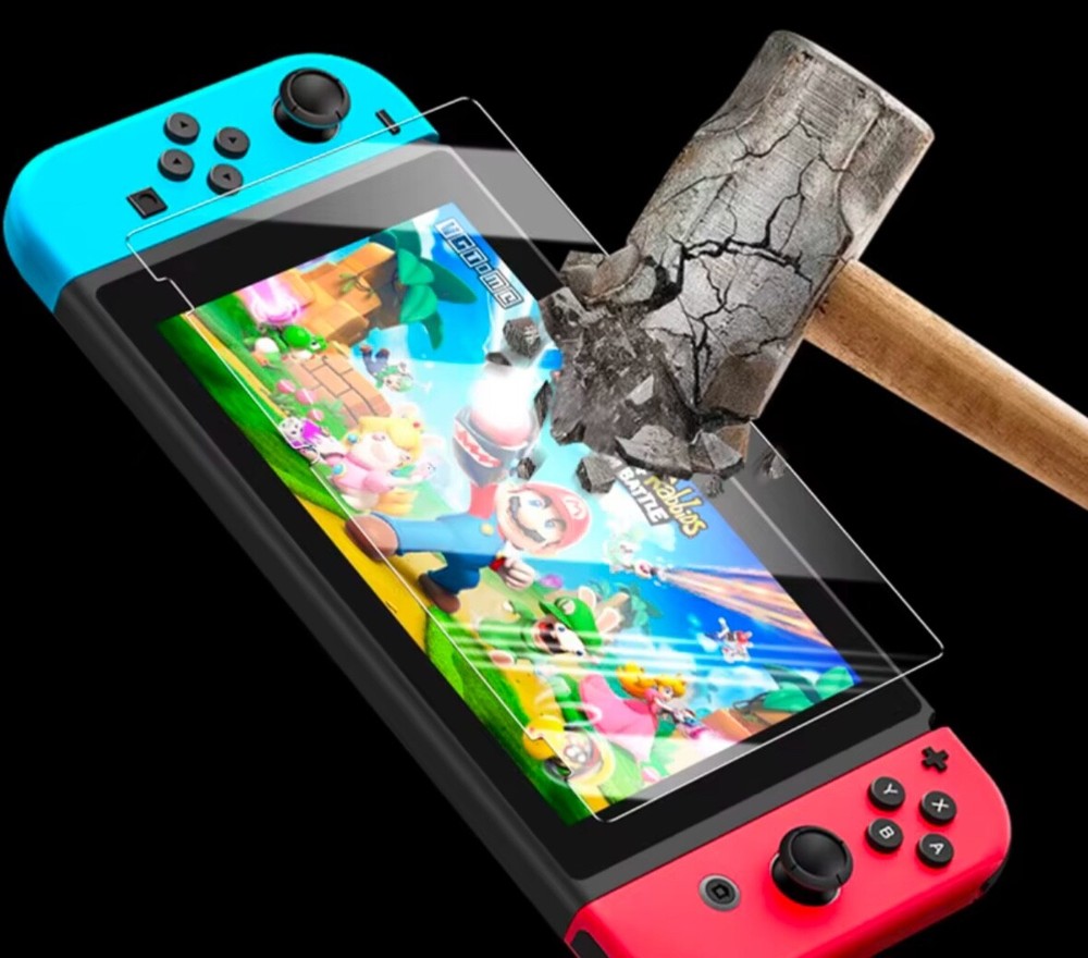 Nintendo Switch Screen Protector glass 6.2 inch screen 2 for 1