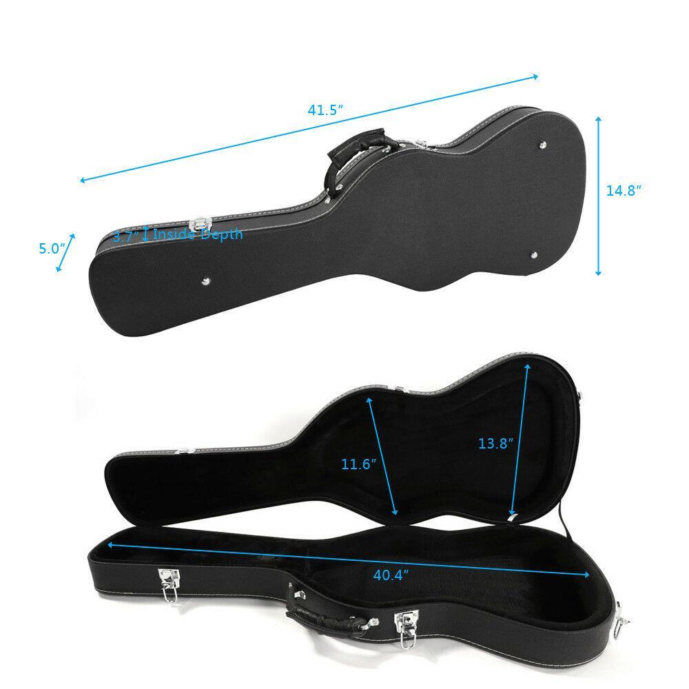 New Protable Professional 41" Artifical Leather Electric Guitar Hard Case
