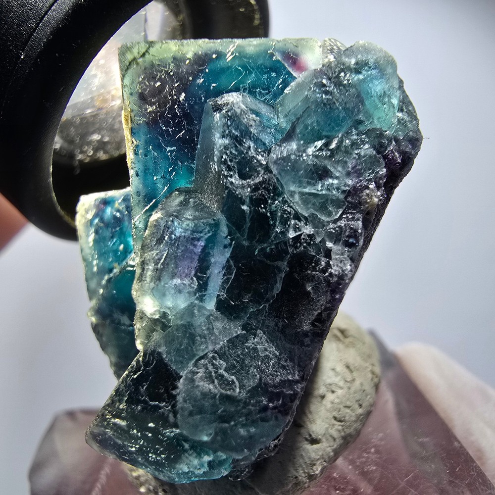 Phantom Fluorite Cube Specimen, Blue Butterfly Pocket, Okorusu, Namibia