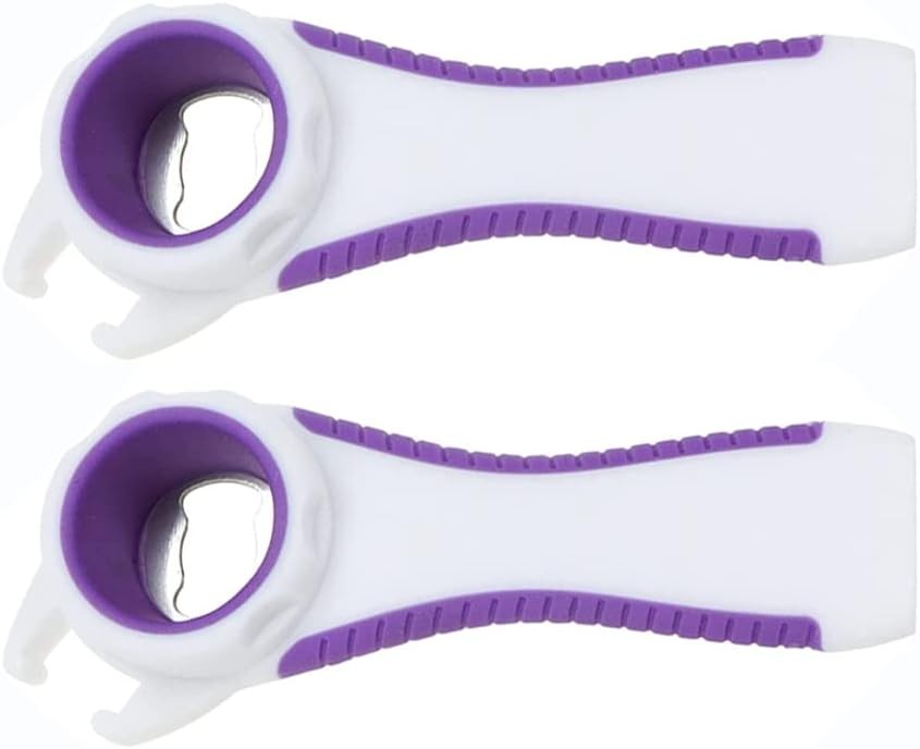 2 pack 5-in-1 Multi Function Plastic Grip Bottle Opener- Easily Opens White