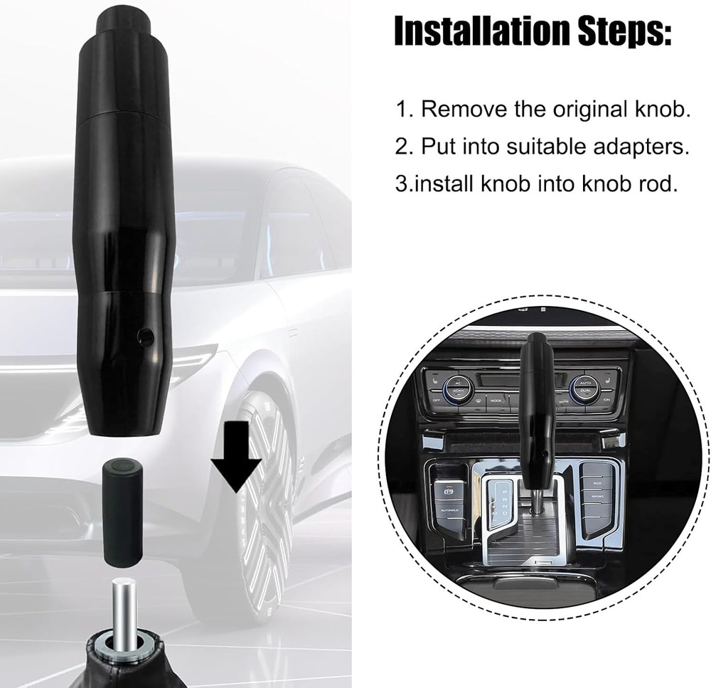1 PC Automatic Gear Shift Lever, 5.7" Alloy Easy to Control Smooth Easy-Grip Tri