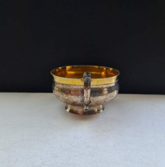 Antique German Gilded Silver Brandy Cup Becher