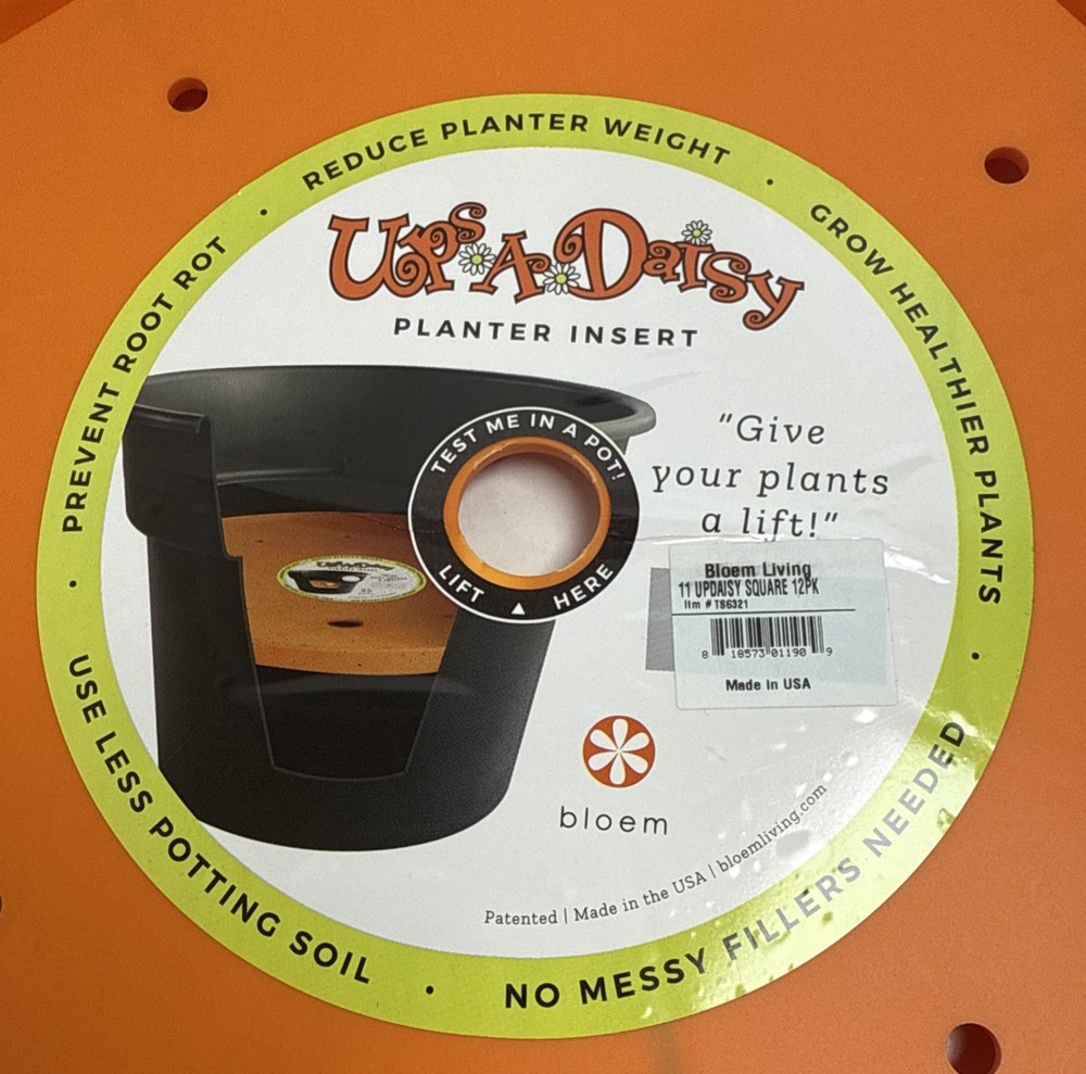 Bloem: Ups-A-Daisy Square Planter Insert - 10.75 x 0.75" - Durable Resin Disk