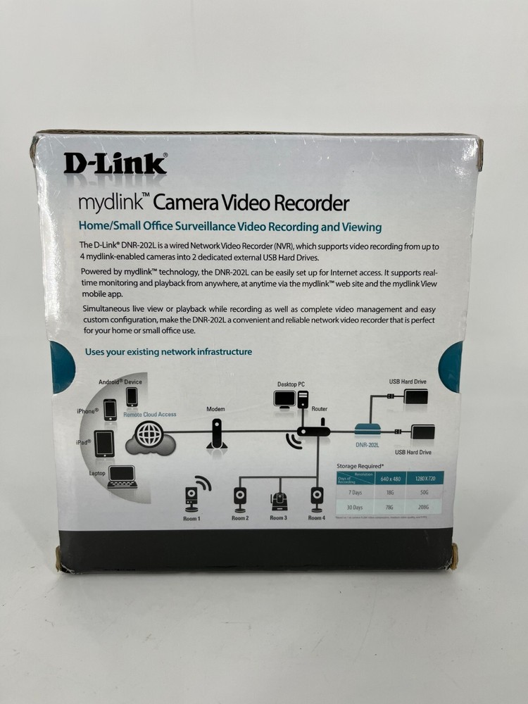D-Link Camera Video Recorder mydlink-Enabled DNR-202L NEW SEALED