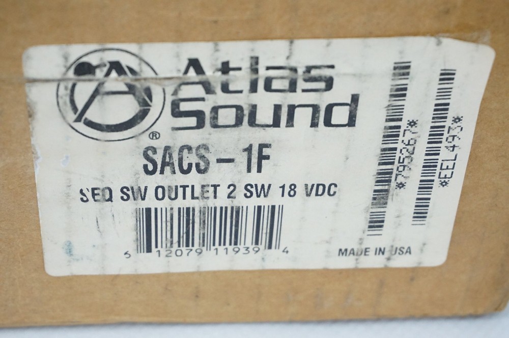 Atlas Sound SACS-1F SE Outlets for Sequence Control System