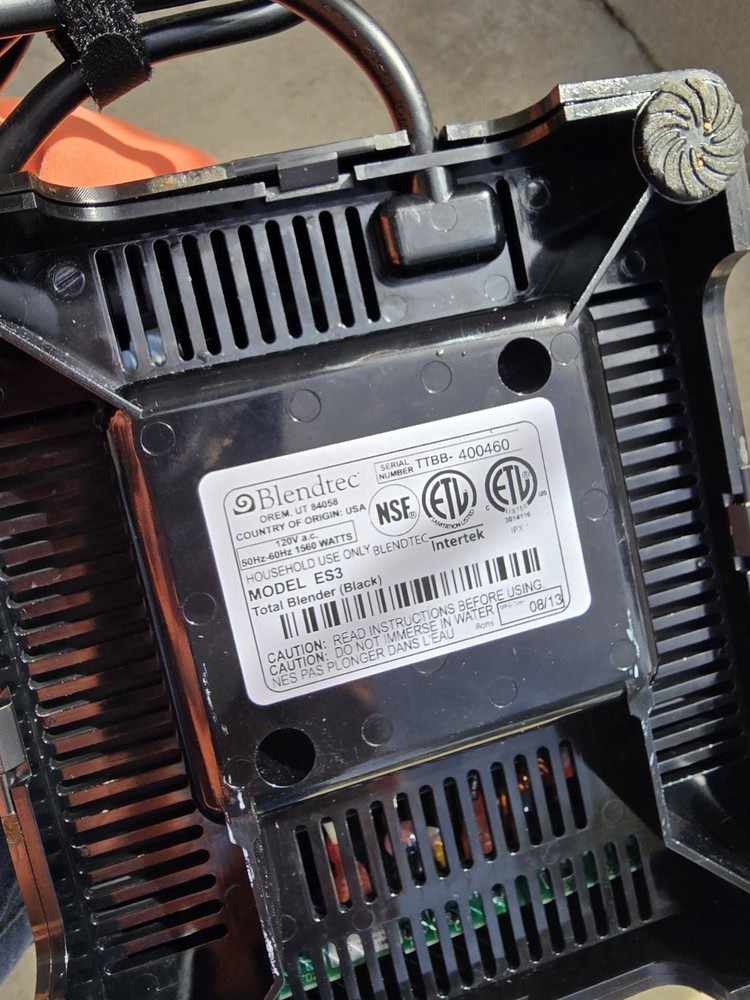 Blendtec Total Blender Replacement Base ES3 Only, 527 Cycles