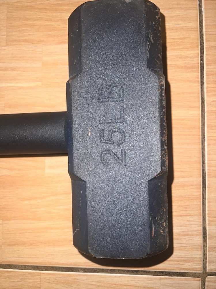 ProsourceFit Steel Sledgehammer 25 lb Knurled Handle Black Strength Training-