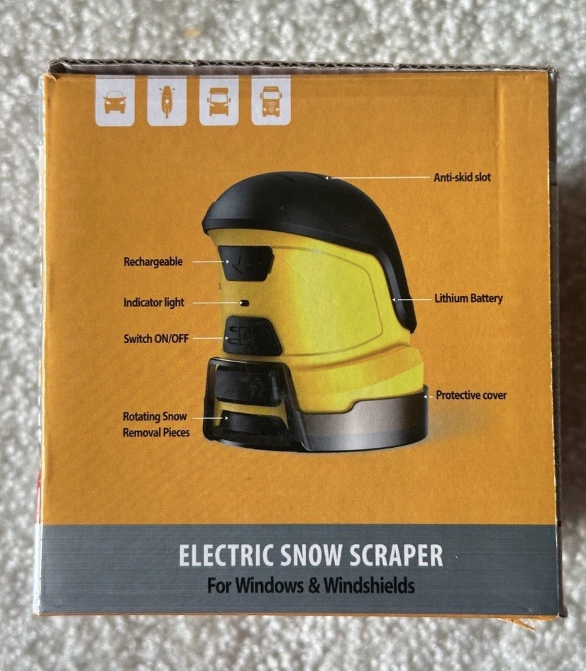 Electric Snow Scraper For Windows and Windshields / Rechargeable