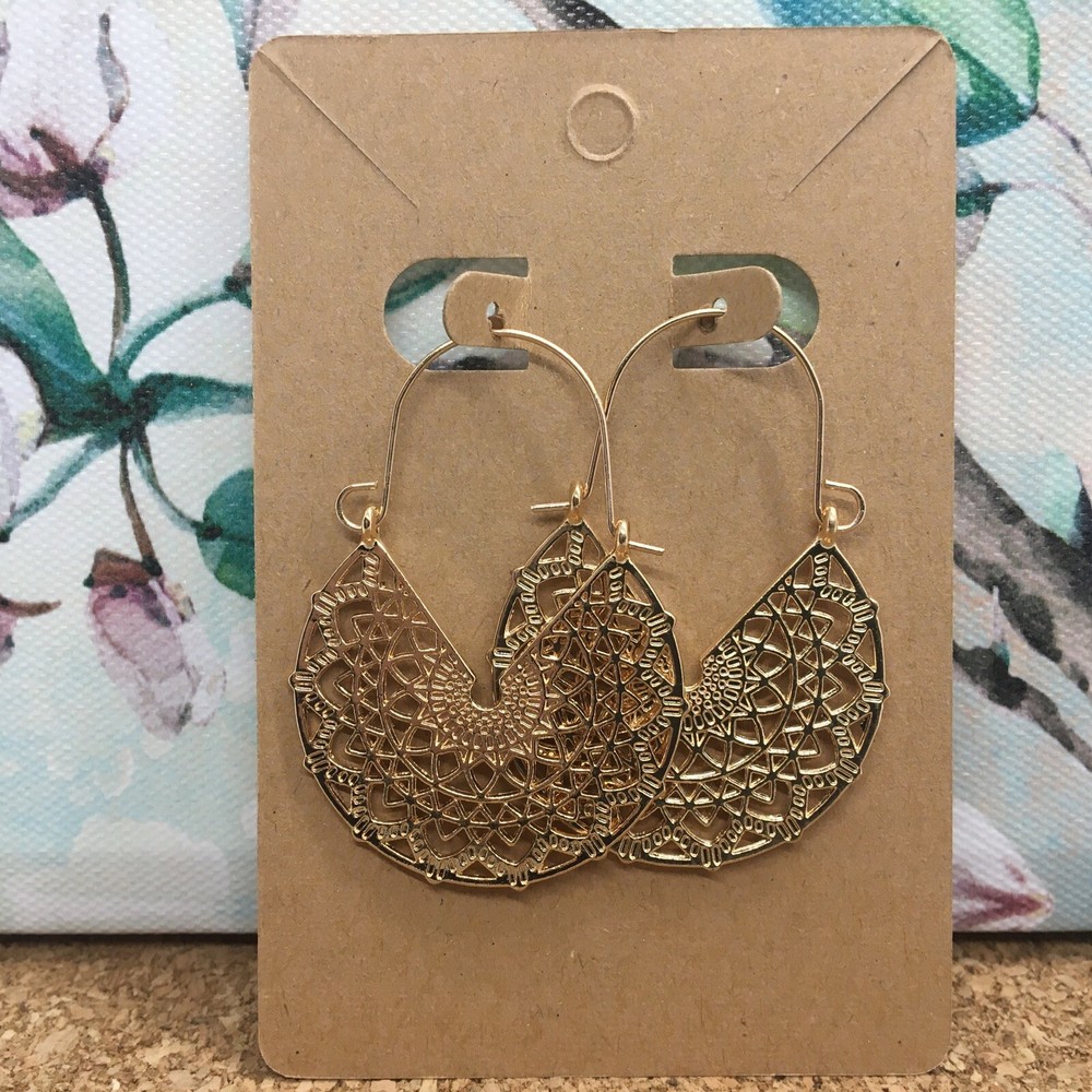 2” Bronze-tone Earring Boho Bead Set Dangle Drop Hook New Free Ship 5154
