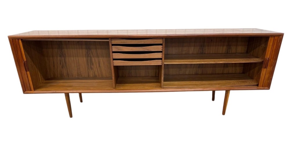 Mid-Century Danish Modern Teak Tambour Sideboard