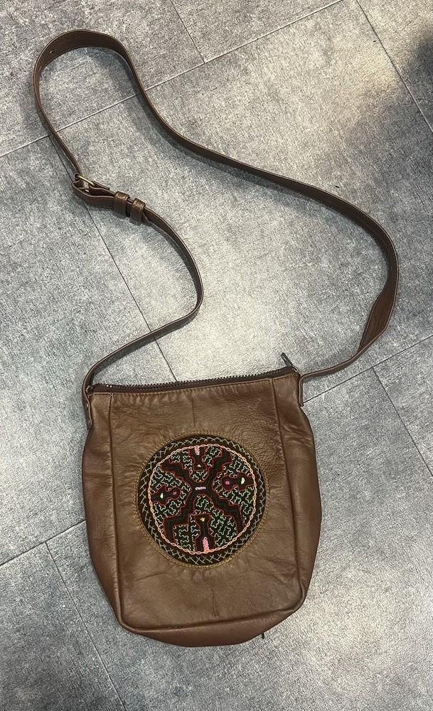 Shipibo Embroidered Crossbody Bag Peru