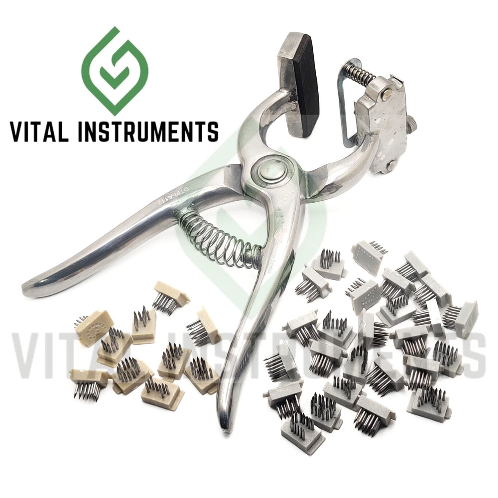 Tattoo Applicator Plier Marking Tool Alphabets Kit Veterinary Custom Made