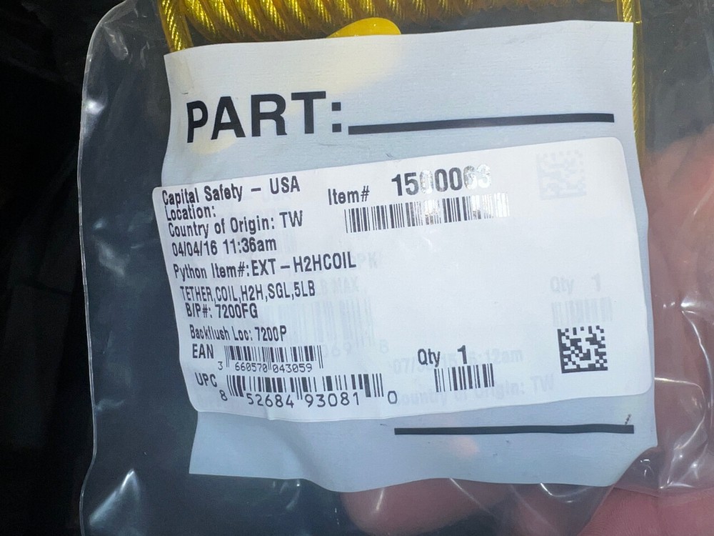 NEW OEM Python Hook To Hook EXT-H2HCOIL 1500063. QTY 1