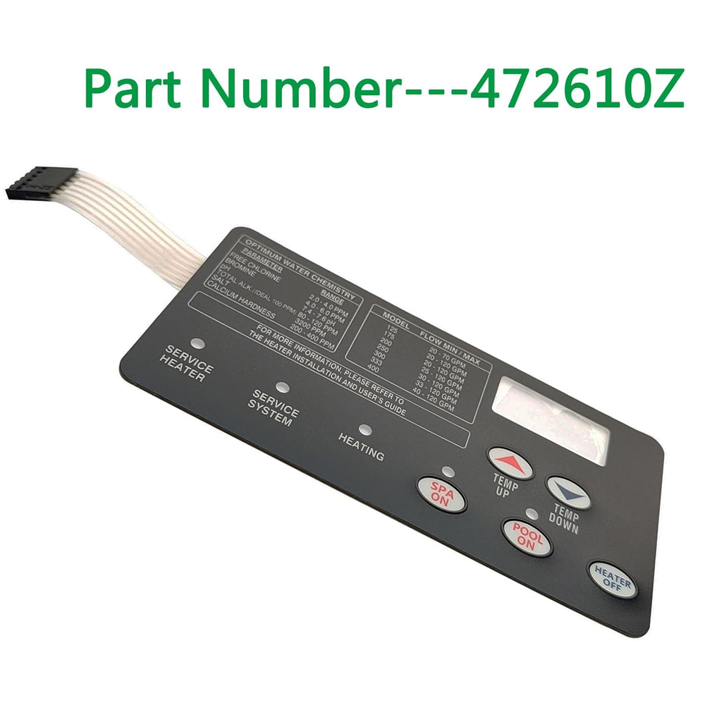 Membrane Switch Replacement For Pentair Pool Heater 472610Z&Sta-Rite 42002-0029Z