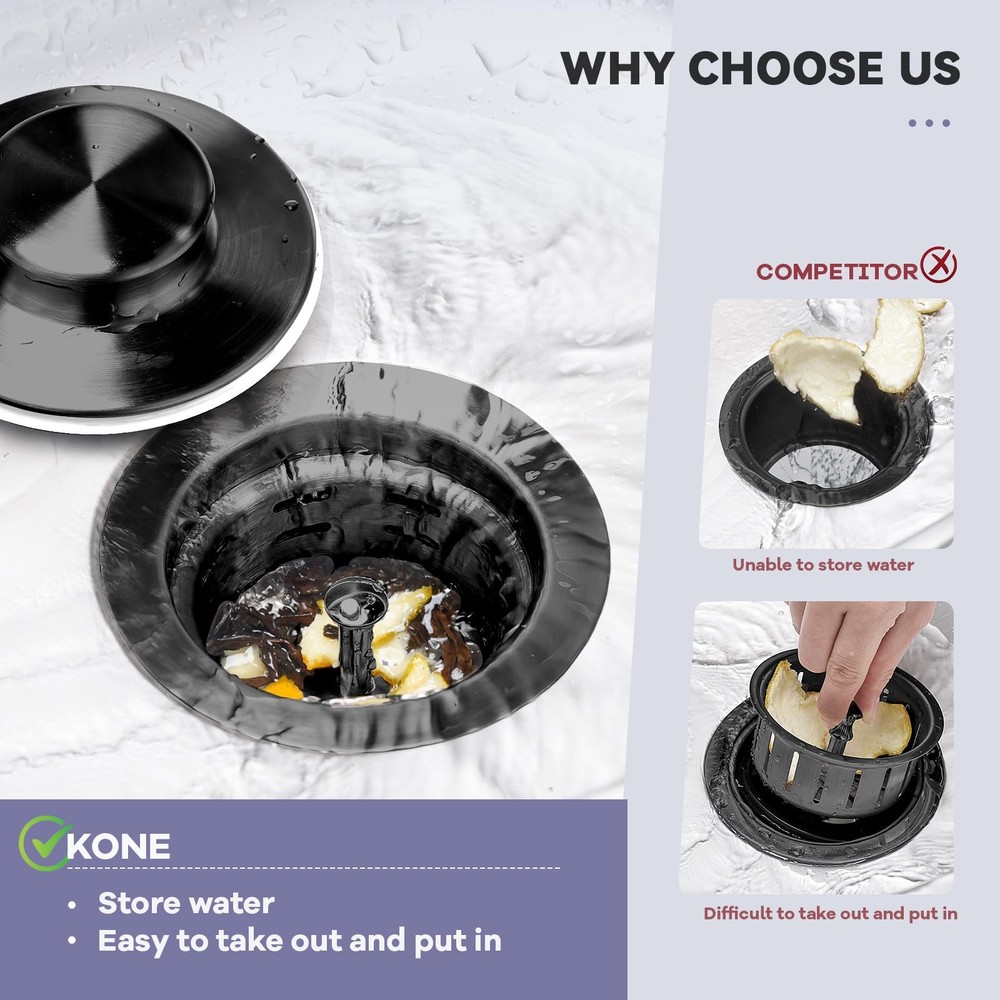 Extended Garbage Disposal Flange 3-1/2 Inch Deep 304 Stainless Steel | Strainer