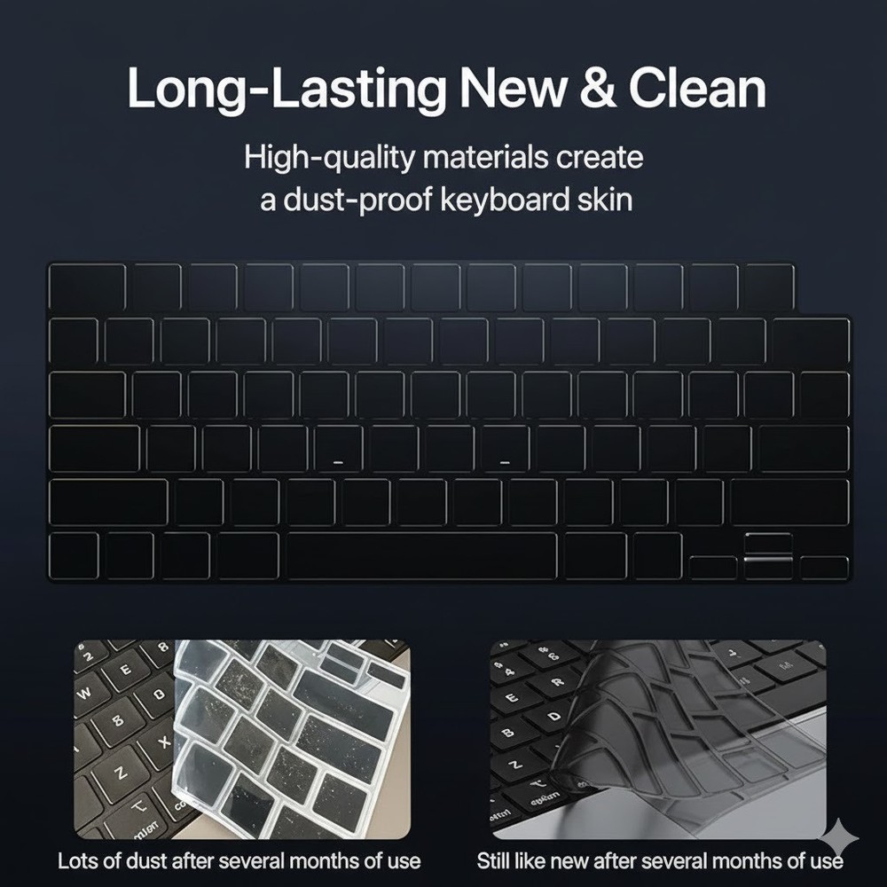 Premium Keyboard Cover Protector M5/M4/M3/M2/M1 Pro/Max MacBook Pro