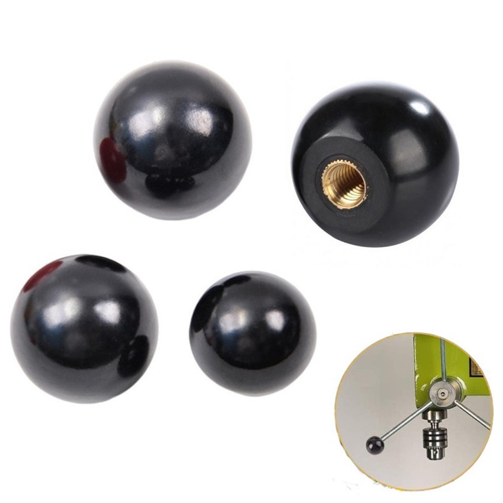 Replaceable Lever Knobs for Machine Tools 5 Black Round Ball Bakelite Knobs