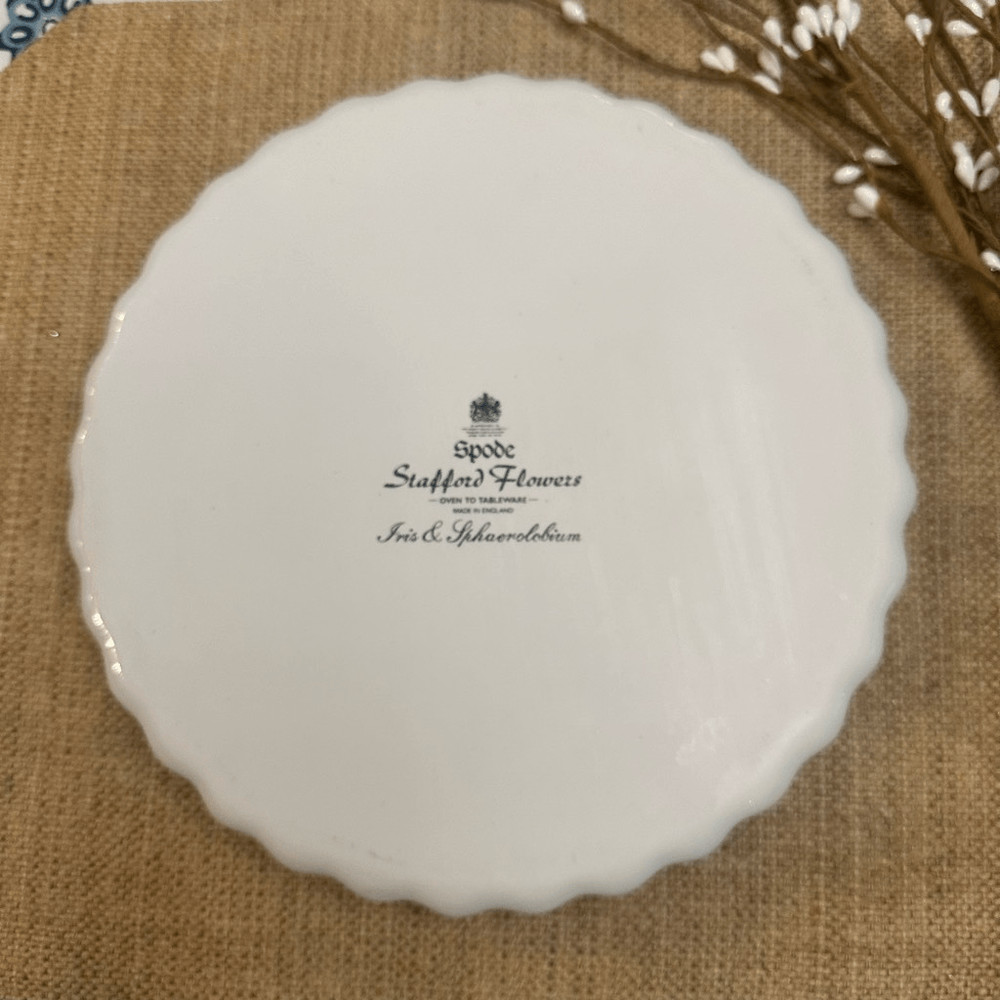 SPODE Stafford Flowers Iris & Sphaerolobium 9” Quiche Bake / Serving Dish New
