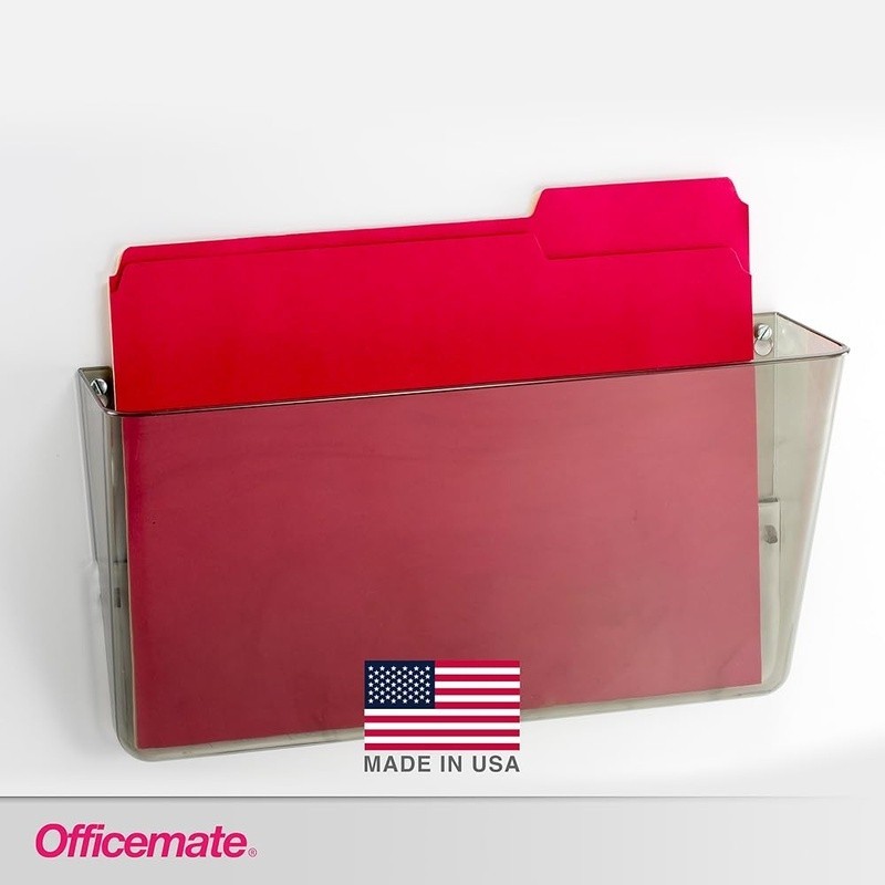 Wall Mount Plastic File Organizer Storage Rack Letters Documents Clear Design US