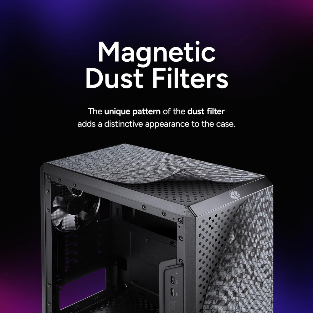 Masterbox Q300L Micro-Atx PC Case – Compact Matx Computer Case with Magnetic Dus