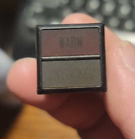 KORRY Push Button Switch Light Indicator NSN: 6210-00-135-3126 (WARN/UNLOCKED)