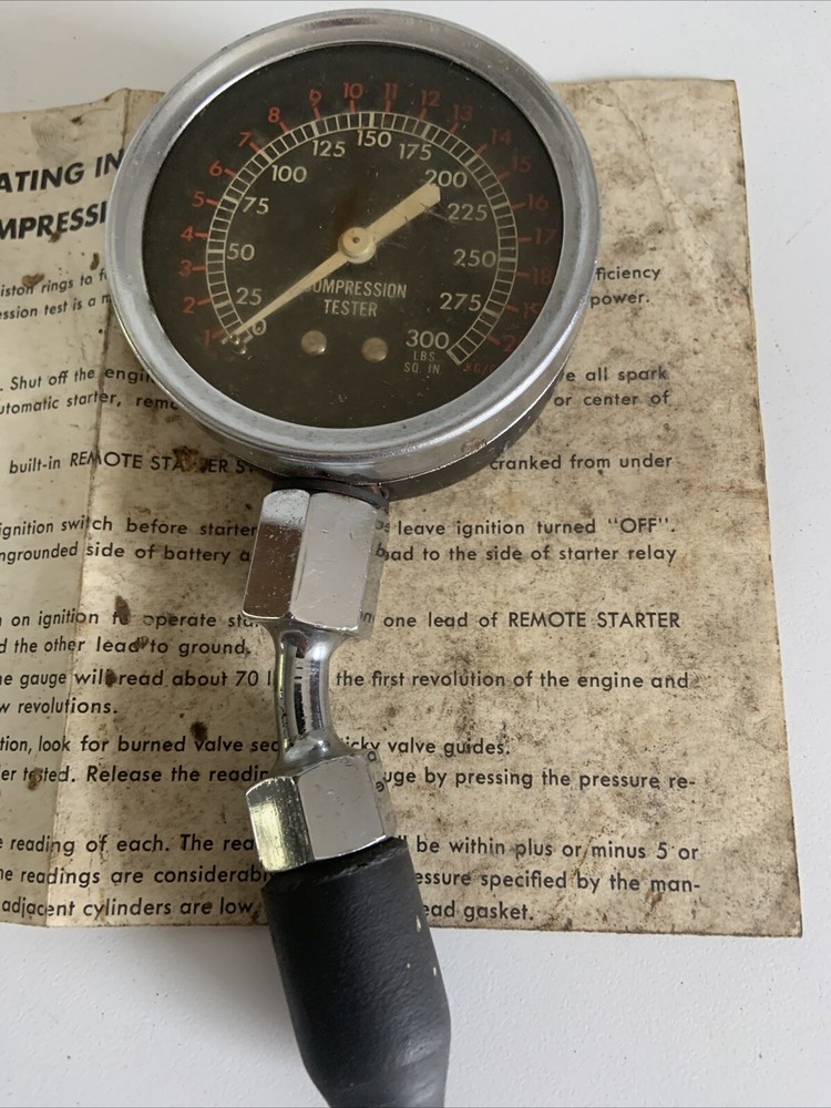 Vintage Compression Tester 300 LBS. Per Square In. Made in USA