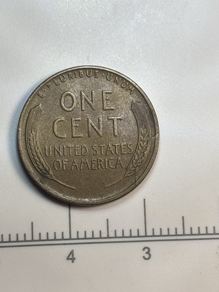 1941 wheat penny reverse die crack error AU CONDITION - Great Quality nice error