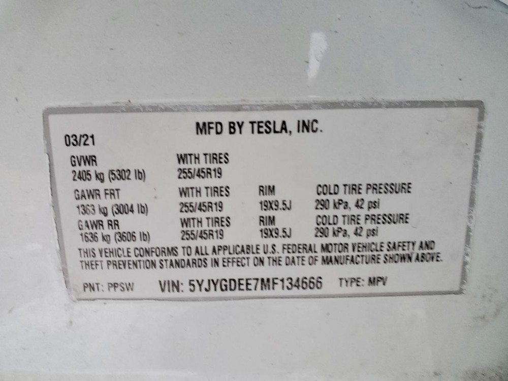 TESLA Y 2021 Lid Motor Pull Down 666890