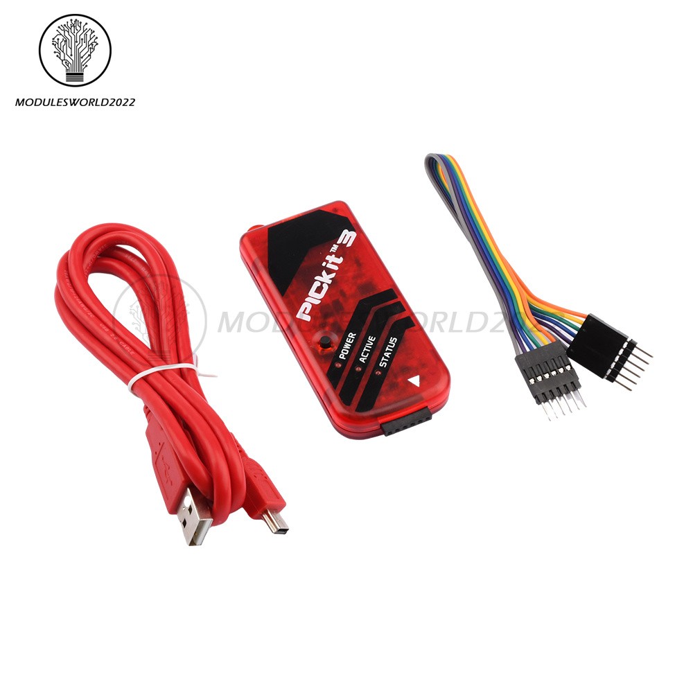 PICkit3 Microchip Original MPLAB PICkit 3 PIC Debugger Programmer +Adapter