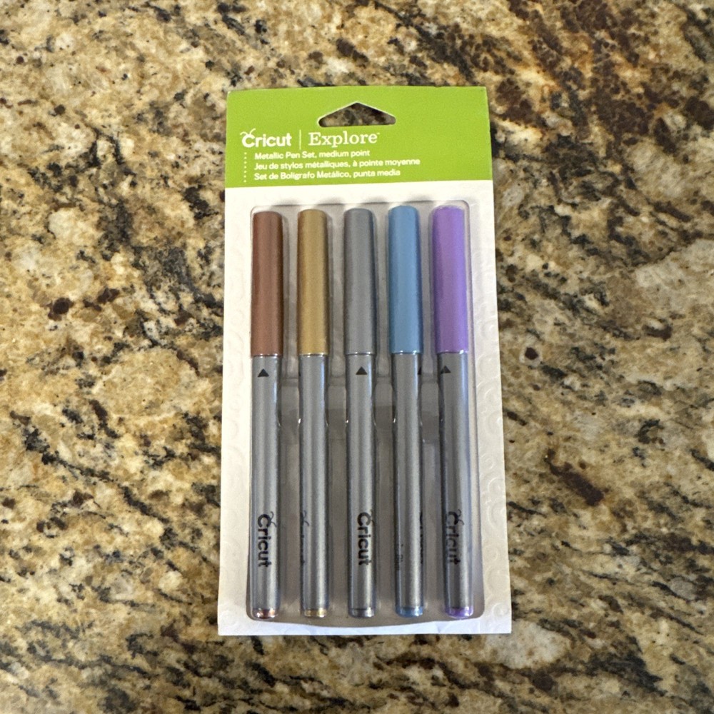 CRICUT EXPLORE METALLIC PEN SET, MEDIUM POINT 1.0 - 5 Pens
