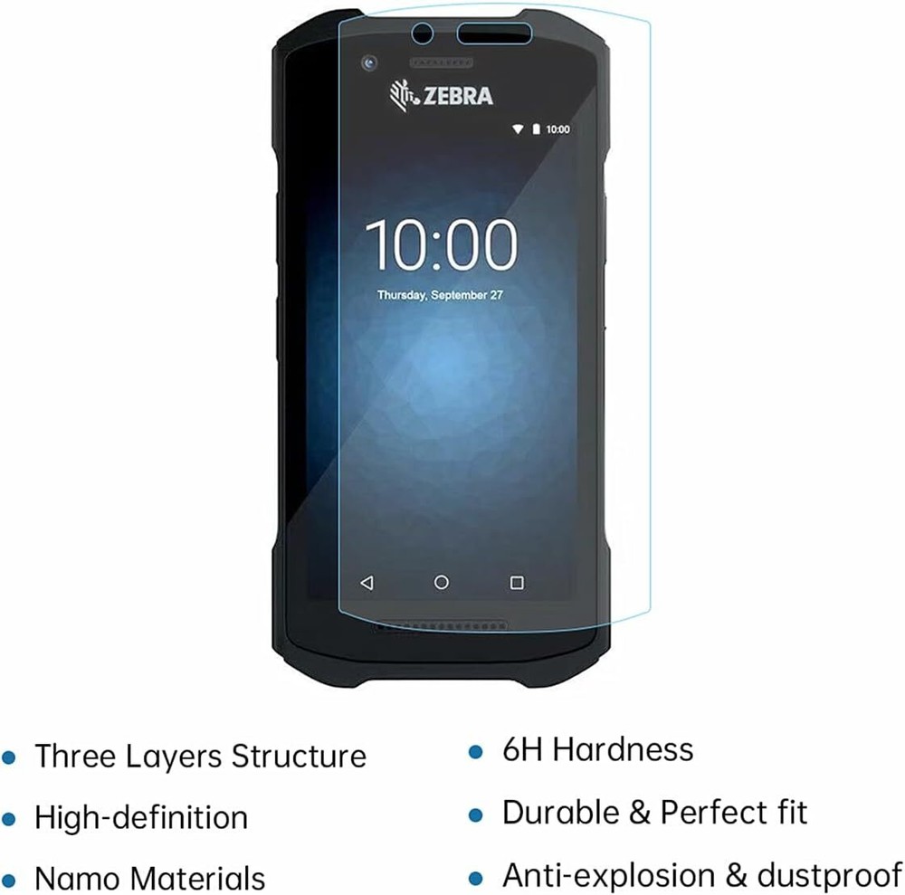 5Pack Clear Screen Protector Protective Film for Zebra TC21 TC26
