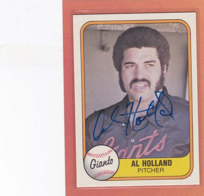 AL HOLLAND AUTOGRAPH GIANTS BASEBALL *043