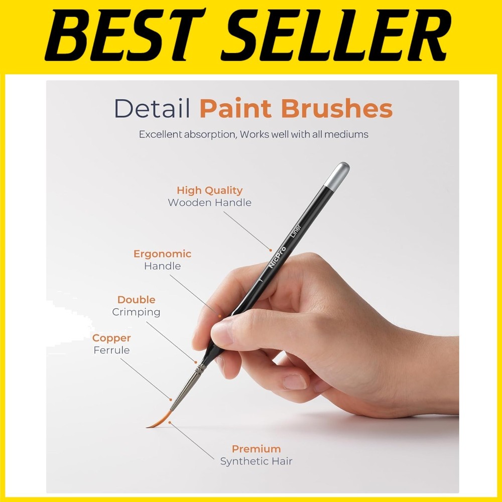 Gift-Ready Miniature Paint Brush Set - Portable & Protective